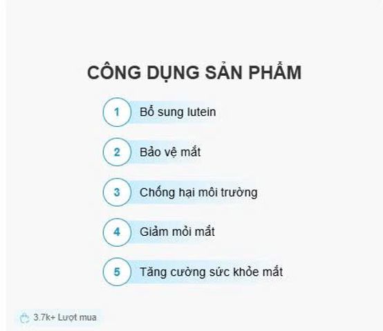 Viên Uống Bổ Mắt Lutein 20mg Puritan's Pride - Hỗ Trợ Khỏe Mắt, Bảo Vệ Mắt Khỏi Tác Nhân Có Hại, 120 Viên Mỹ