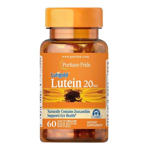 Viên Uống Bổ Mắt Lutein 20mg Puritan's Pride - Hỗ Trợ Khỏe Mắt, Bảo Vệ Mắt Khỏi Tác Nhân Có Hại, 120 Viên Mỹ