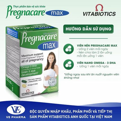 Vitamin tổng hợp cho phụ nữ mang thai Vitabiotics Pregnacare Max của A