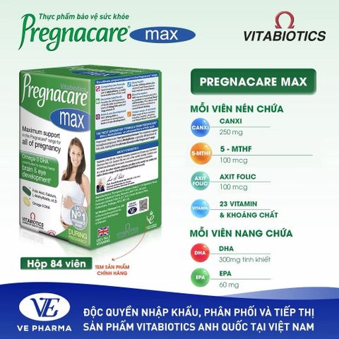 Vitamin tổng hợp cho phụ nữ mang thai Vitabiotics Pregnacare Max của A