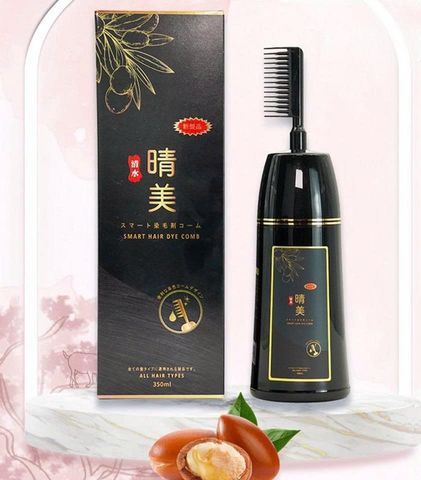 Lược Nhuộm Tóc Phủ Bạc Komi Nhật Bản - Dưỡng Tóc Chuyển Màu Hiệu Quả Chỉ Sau 10 Phút - Sản Phẩm Từ Thiên Nhiên