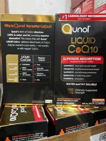 Nước Uống Bổ Tim Mạch QUNOL LIQUID COQ10 900ml - Hàng Mỹ Chính Hãng, Hỗ Trợ Sức Khỏe Tim Mạch Tự Nhiên