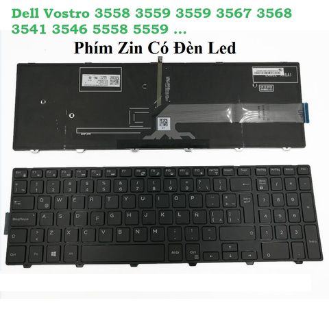 Bàn phím laptop Dell Vostro 15-3568 có đèn LED - Phụ kiện đa năng cho máy tính xách tay Dell 5100 3568
