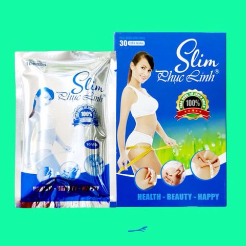 Slim Phục Linh Plus (30 viên) Hỗ trợ giảm cân, giảm béo, không mệt mỏi, trẻ đẹp da, ann toànn hiệu quả