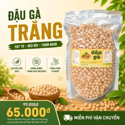 Đậu Gà Trắng Hữu Cơ Nhập Khẩu Argentina-Canada - Superfood Dinh Dưỡng Nấu Cháo, Ngũ Cốc, Rất Tốt Cho Sức Khỏe