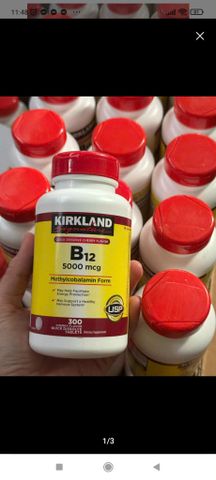 Vitamin B12 5000 mcg Kirkland 300 viên của Mỹ