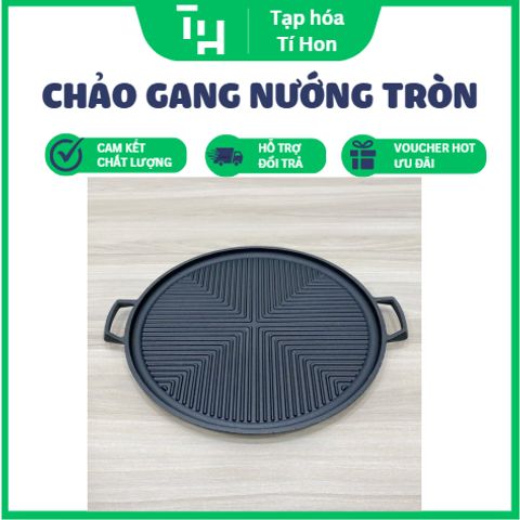 Chảo gang nướng tròn (TH563)
