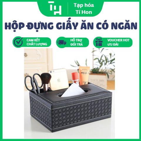 Hộp đựng giấy ăn, loại để bàn, dùng trong gia đình (TH568)
