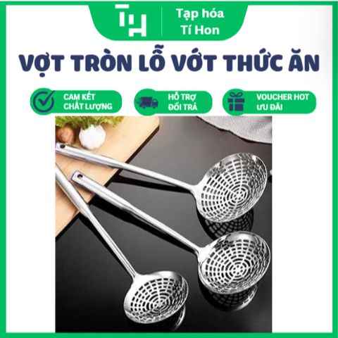 vợt tròn dùng để vớt thức ăn khi chiên hoặc luộc (TH569)