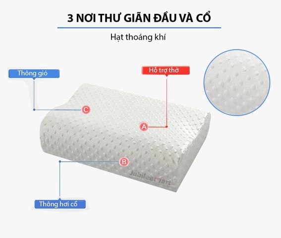 Gối Cao Su Non Cao Cấp – Gối Ngủ Chống Mỏi Cổ, Thấm Hút Tốt, Phù Hợp Mọi Tư Thế