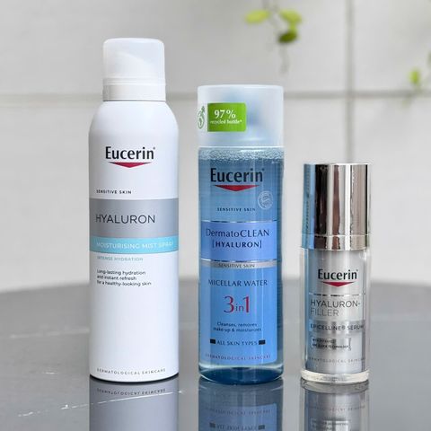 Bộ Chăm Sóc Da Eucerin Hyaluron Filler Epicelline Serum + Micellar Water + Mist Spray cấp ẩm