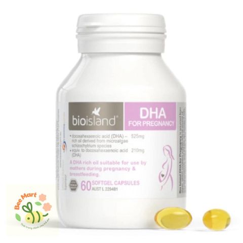 Viên Uống DHA Bioisland Cho Mẹ Bầu Và Sau Sinh Giúp Tăng Cường Trí Não Cho Mẹ - Phát Triển Não Bộ Thai Nhi