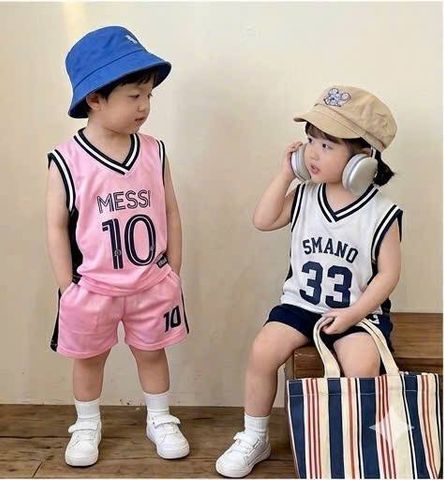 Bộ ba lỗ thể thao thông hơi mát mẻ thoáng khí mùa hè cho bé trai bé gái trẻ em