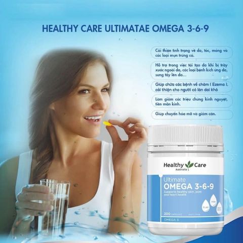 Viên uống Healthy Care Ultimate Omega 3-6-9 hỗ trợ tim mạch và thị lực (200 viên)