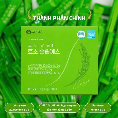 Bột giảm cân thon gọn dáng hỗ trợ tiêu hoá Enzyme Goidameun 60 gói