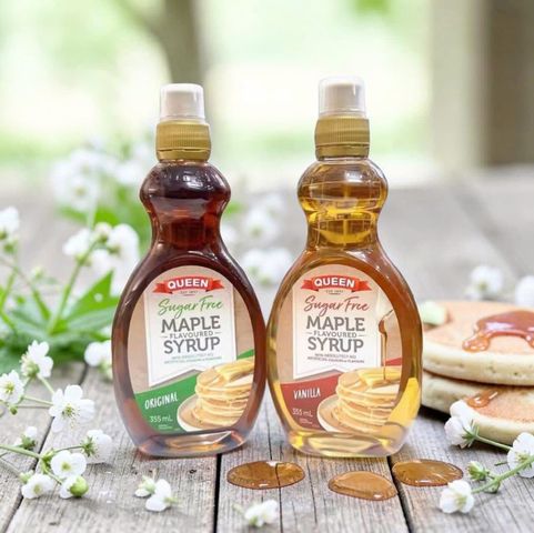 Siro Queen Sugar Free Từ Úc 355mL Hương Maple Chocolate Caramel