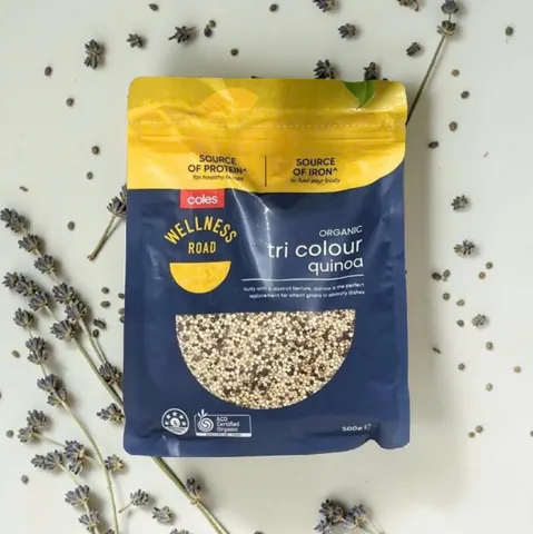 Wellness Road Tri Colour Quinoa 500gr hạt diêm mạch hữu cơ nhập Úc phù hợp chế biến món ăn gia đình