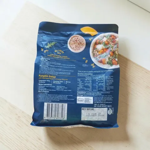 Wellness Road Tri Colour Quinoa 500gr hạt diêm mạch hữu cơ nhập Úc phù hợp chế biến món ăn gia đình