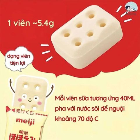 Tách lẻ 1 thanh sữa Meiji nội địa Nhật cho bé từ 0-1 tuổi (Combo 3 thanh tiết kiệm)