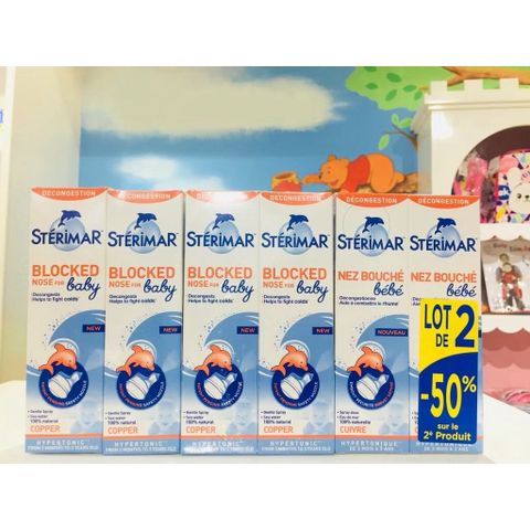 Xịt mũi Sterimar màu cam- Giảm nghẹt mũi, sổ mũi cho trẻ từ 3 tháng tuổi, Chai 50ml