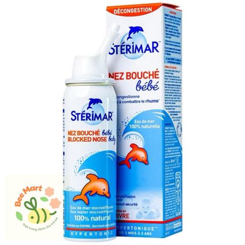 Xịt mũi Sterimar màu cam- Giảm nghẹt mũi, sổ mũi cho trẻ từ 3 tháng tuổi, Chai 50ml