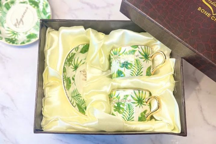 Set Tách Trà Và Đĩa Lót Tách Trà, Cafe Hoa Vintage