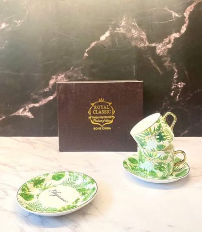 Set Tách Trà Và Đĩa Lót Tách Trà, Cafe Hoa Vintage
