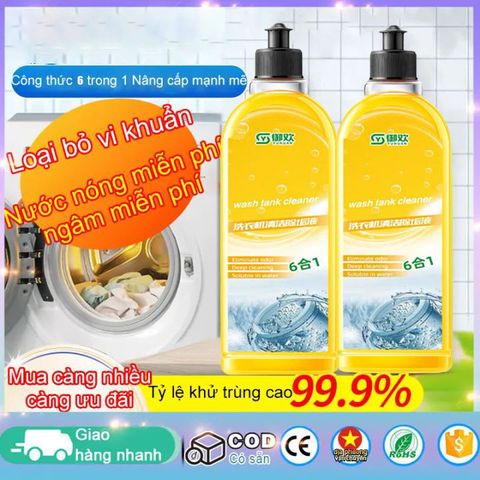 Chất tẩy rửa máy giặt đến 99% Tỷ lệ kìm khuẩn Xuất xứ từ công nghệ Nhật Bản 500ml mỗi chai Loại bỏ tất cả nấm mốc