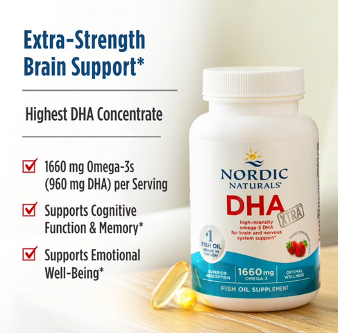 Viên Dầu cá Nordic Naturals DHA Xtra Omega-3 1660mg 60 viên - Mỹ - MẸ SÓC
