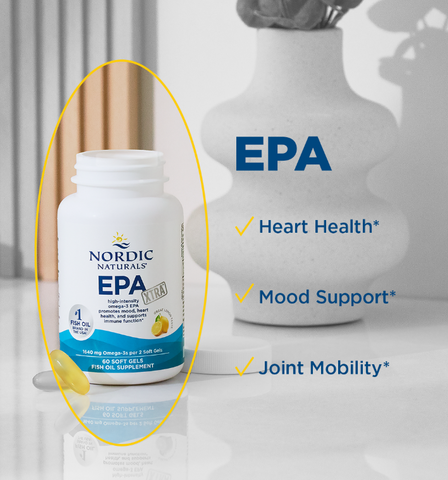 Viên uống Hỗ trợ tim mạch, tâm trạng, miễn dịch cao với EPA XTRA 1640mg Omega-3 của Nordic Naturals 60 viên - Mỹ - MẸ SÓC