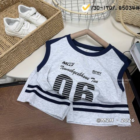 Set bộ ba lỗ thể thao số mát mẻ thoáng khí mùa hè cho bé trai mặc đi học đi chơi kèm ảnh cận chất