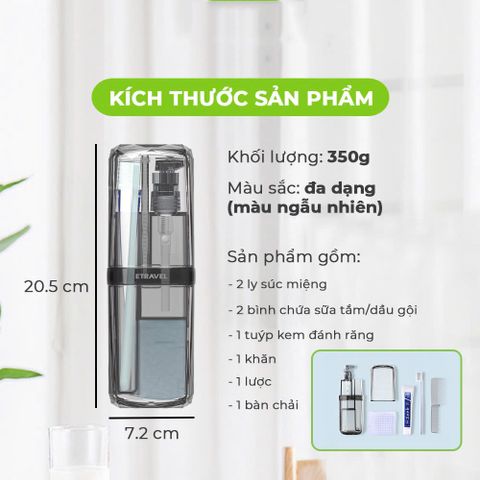 hộp đựng vật dụng du lịch 6 - 8 món (TH598) (Màu ngẫu nhiên)