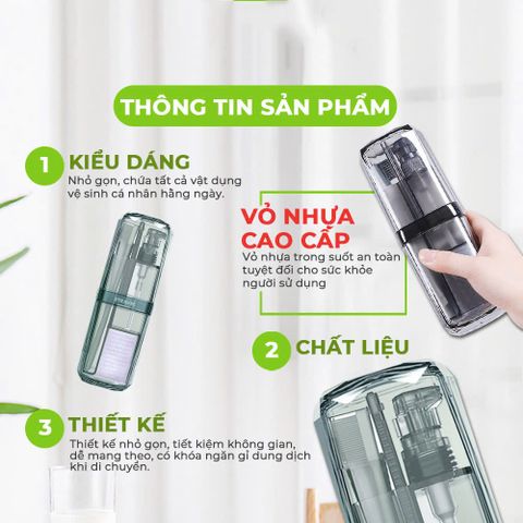 hộp đựng vật dụng du lịch 6 - 8 món (TH598) (Màu ngẫu nhiên)