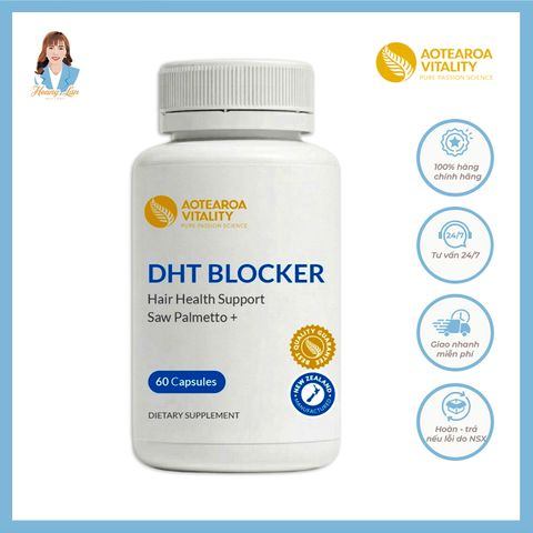 Viên uống kích thích mọc tóc nhanh, ngăn rụng tóc New Zealand Aotearoa Vitality DHT Blocker 60 viên