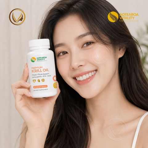 Viên uống dầu nhuyễn thể Aotearoa Vitality Premium Krill Oil 60 viên