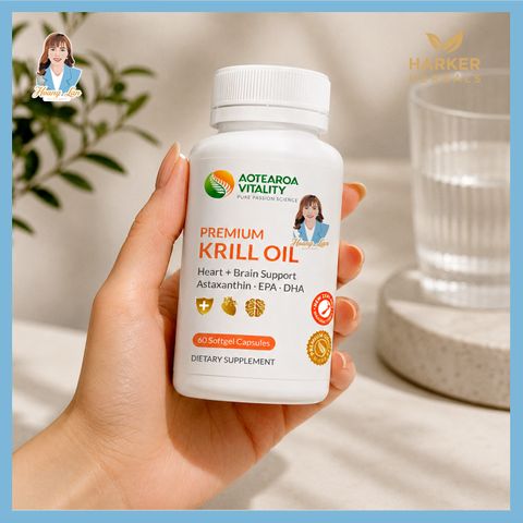 Viên uống dầu nhuyễn thể New Zealand Aotearoa Vitality Premium Krill Oil 60 viên