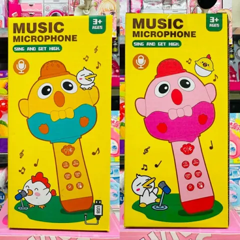 Microphone Music 945 Đồ Chơi Cho Bé Có Nhạc Và Đèn, Sạc USB, Siêu Dễ Thương, Chọn Màu Ngẫu Nhiên