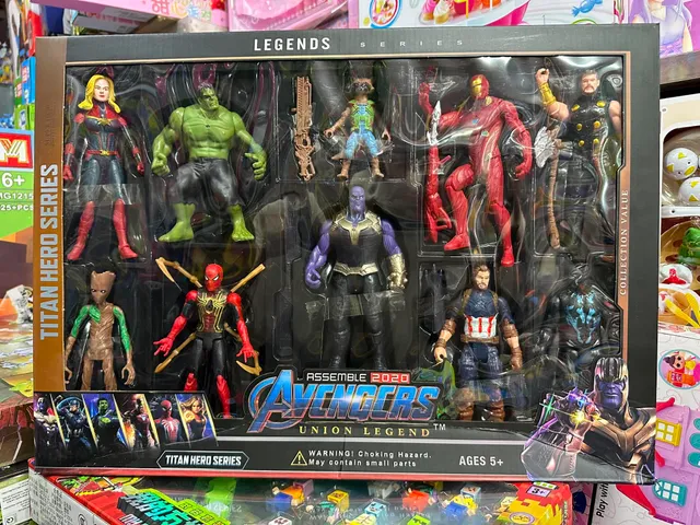 Bộ Mô Hình Siêu Anh Hùng Avengers 10 Nhân Vật Marvel Titan Hero Series 280015, mô hình nhân vật có khớp
