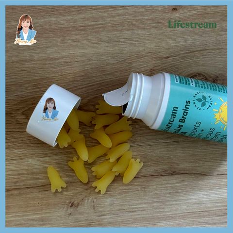 Viên uống bổ não, tăng cường trí nhớ tập trung cho trẻ em New Zealand Lifestream Genius Brains DHA Kids 30 viên