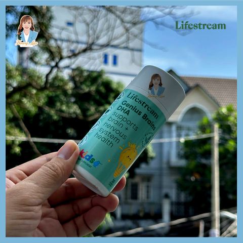 Viên uống bổ não, tăng cường trí nhớ tập trung cho trẻ em New Zealand Lifestream Genius Brains DHA Kids 30 viên