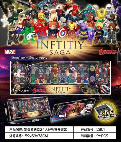 Bộ đồ chơi mô hình 24 nhân vật Avengers Infinity SAGA 2801 - Quà tặng lý tưởng cho fan Marvel và trẻ em yêu thích siêu anh hùng