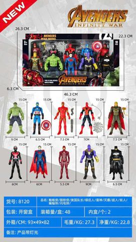 Bộ Đồ Chơi Siêu Anh Hùng Avengers Infinity War 8120 gồm 10 Nhân Vật Marvel Có Phụ Kiện Cho Bé