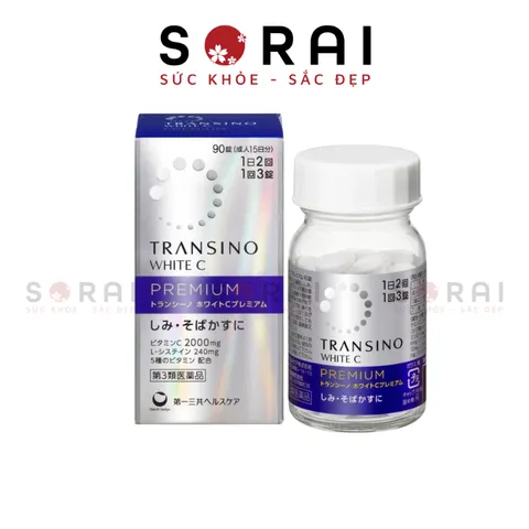 Viên uống hỗ trợ trắng da Transino White C Premium 90 viên - Sản phẩm làm đẹp từ Nhật Bản, cải thiện sắc tố da hiệu quả, trẻ hóa và làm trắng da. 749411