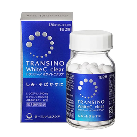 Viên Uống Trắng Da Transino White C Clear 120 Viên - Giúp Xóa Nám, Làm Sáng Da Từ Nhật Bản 738019 749426
