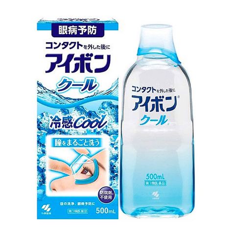Nước Rửa Mắt Eyebon Vitamin Kobayashi 500ml, cung cấp vitamin và khoáng chất cho đôi mắt khỏe mạnh