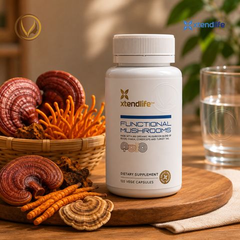 Viên uống bổ phổi Xtend Life Functional Mushrooms 120 viên - Chính hãng New Zealand