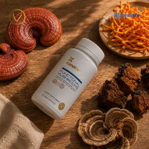Viên uống bổ phổi Xtend Life Functional Mushrooms 120 viên - Chính hãng New Zealand