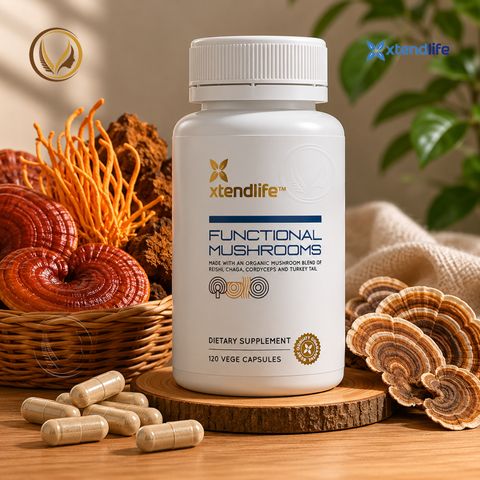 Viên uống bổ phổi Xtend Life Functional Mushrooms 120 viên - Chính hãng New Zealand