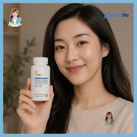 Viên uống bổ phổi New Zealand Xtend Life Functional Mushrooms 120 viên
