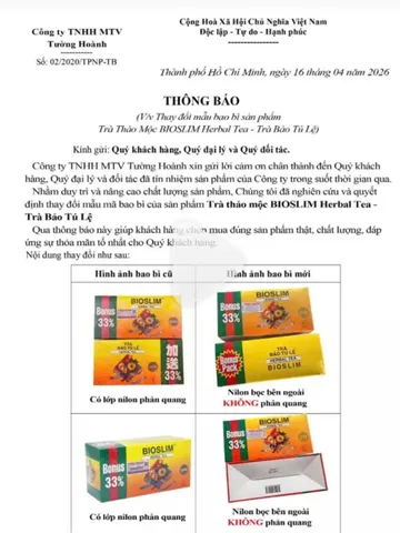 [1 HỘP] Trà Giảm Cân Bảo Tú Lệ Bio Slim - Thảo Mộc Detox Hỗ Trợ Giảm Cân Hiệu Quả - Hàng Chính Hãng, Tem Cào Kiểm Tra 40 Gói